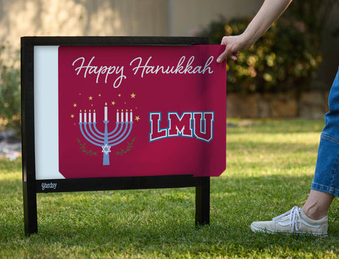 Loyola Marymount Happy Hanukkah Yardsy Sign yard sign
