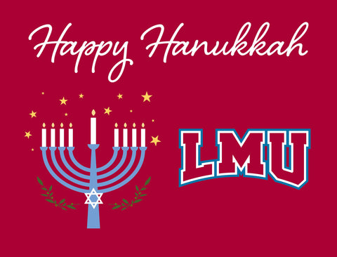 Loyola Marymount Happy Hanukkah Yardsy Sign yard sign