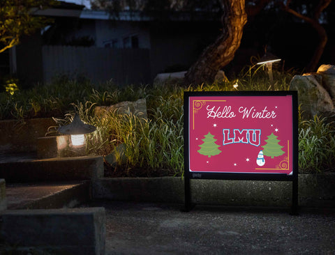 Loyola Marymount Hello Winter Yardsy Sign yard sign