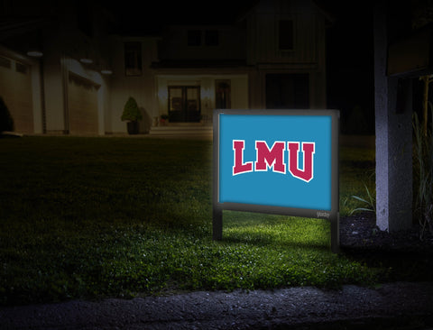 LMU Athletics Mark Blue Yardsy Sign