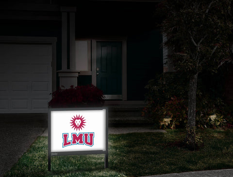 LMU Wordmark White Yardsy Sign