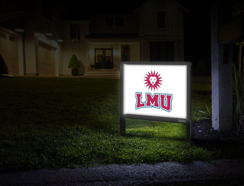 LMU Wordmark White Yardsy Sign