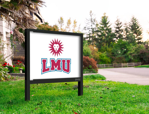 LMU Wordmark White Yardsy Sign