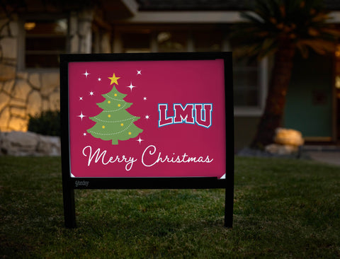 Loyola Marymount Merry Christmas Yardsy Sign yard sign