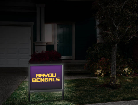 LSU Bayou Bengals Purple Yardsy Sign