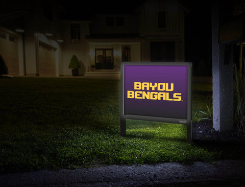 LSU Bayou Bengals Purple Yardsy Sign