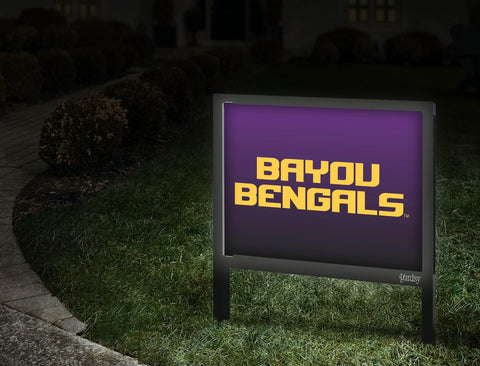 LSU Bayou Bengals Purple Yardsy Sign