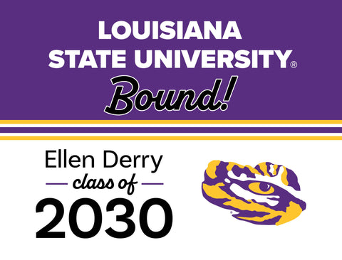 Lsu College Bound Custom Yardsy Sign yard sign