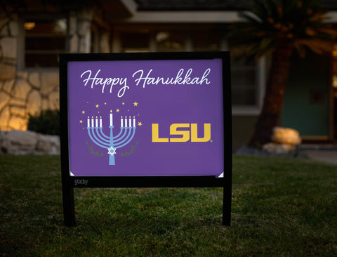 Lsu Happy Hanukkah Yardsy Sign yard sign