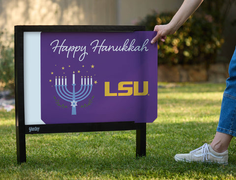 Lsu Happy Hanukkah Yardsy Sign yard sign