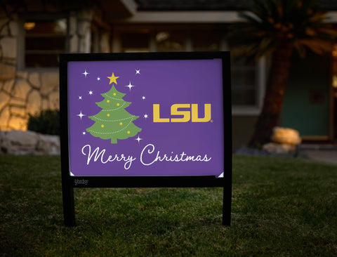 Lsu Merry Christmas Yardsy Sign yard sign