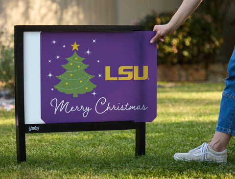 Lsu Merry Christmas Yardsy Sign yard sign