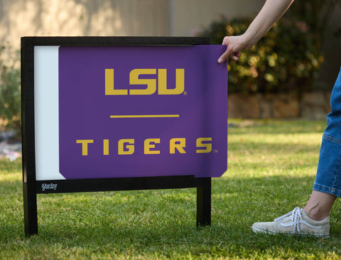 Lsu Tigers Athletic Mark Purple Yardsy Sign yard sign