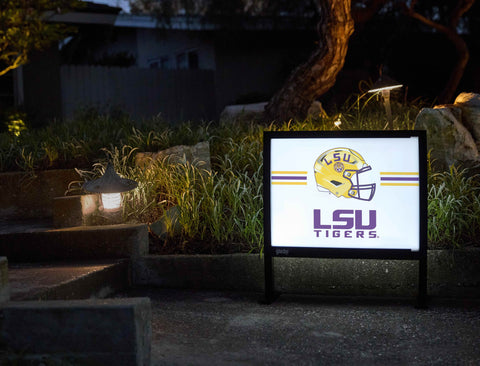 Lsu Tigers Helmet Stripes White Yardsy Sign yard sign