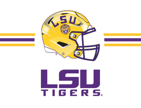 Lsu Tigers Helmet Stripes White Yardsy Sign yard sign