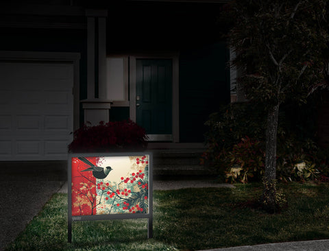 Lucky Bird Chinese Style Christmas Yard Sign Front Door