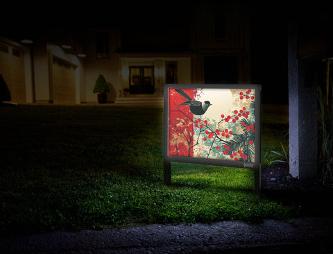 Lucky Bird Chinese Style Christmas Yard Sign Mailbox