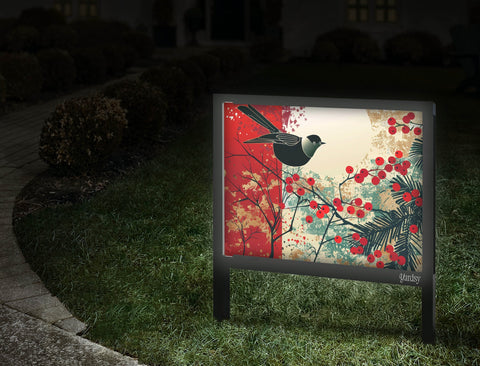 Lucky Bird Chinese Style Christmas Yard Sign Walkway