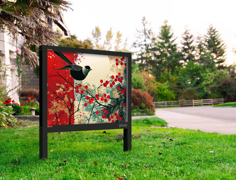 Lucky Bird Chinese Style Christmas Yard Sign Yard