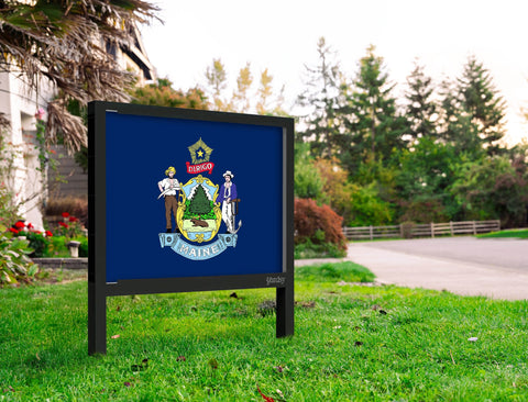 Maine Flag Yardsy Sign Yard