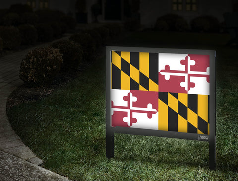 Maryland Flag Yardsy Sign Walkway