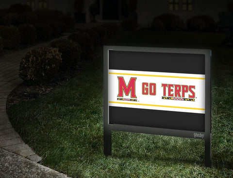 Maryland Go Terps Black Yardsy Sign Walkway