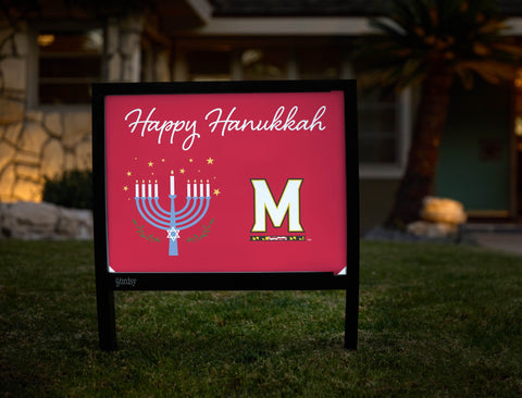Maryland Happy Hanukkah Yardsy Sign yard sign