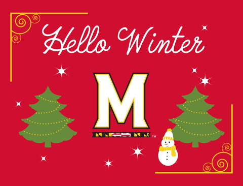 Maryland Hello Winter Yardsy Sign yard sign