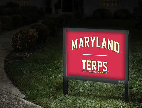 Maryland Terps Red Yardsy Sign Walkway