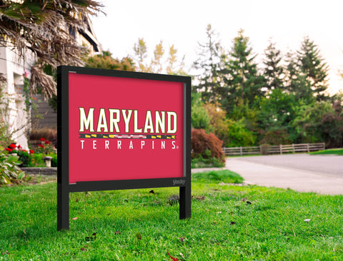 Maryland Terrapins Wordmark Red Yardsy Sign