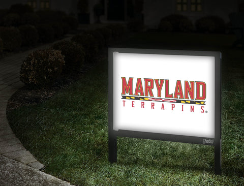 Maryland Terrapins Wordmark White Yardsy Sign