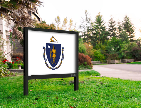 Massachusetts Flag Yardsy Sign Yard