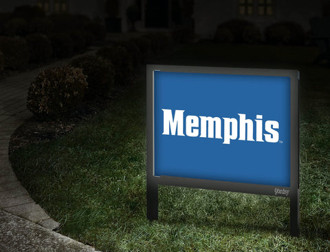 Memphis Blue Yard Sign V2 Walkway