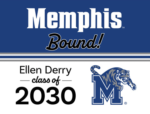 Memphis College Bound Custom Yardsy Sign yard sign