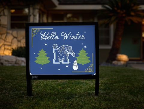 Memphis Hello Winter Yardsy Sign yard sign