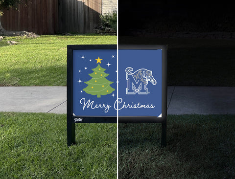 Memphis Merry Christmas Yardsy Sign yard sign