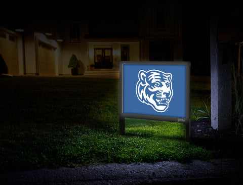 Memphis Tiger Head Blue Yard Sign V2 Mailbox