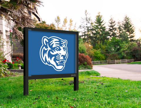 Memphis Tiger Head Blue Yard Sign V2 Yard