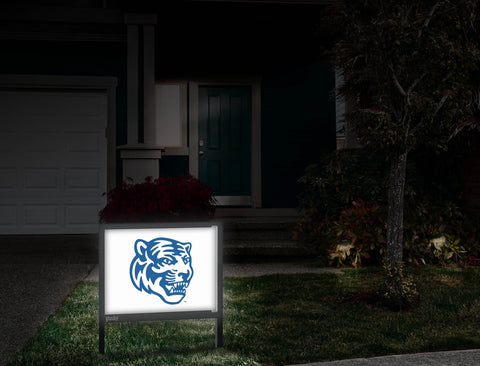 Memphis Tiger Head White Yard Sign V2 Front Door