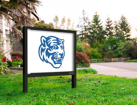 Memphis Tiger Head White Yard Sign V2 Yard