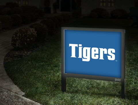 Memphis Tigers Blue Yard Sign V2 Walkway