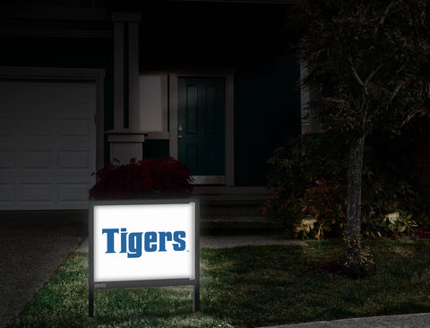 Memphis Tigers White Yard Sign V2 Front Door