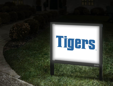 Memphis Tigers White Yard Sign V2 Walkway