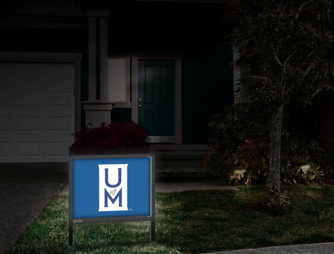 Memphis Um Blue Yard Sign V2 Front Door
