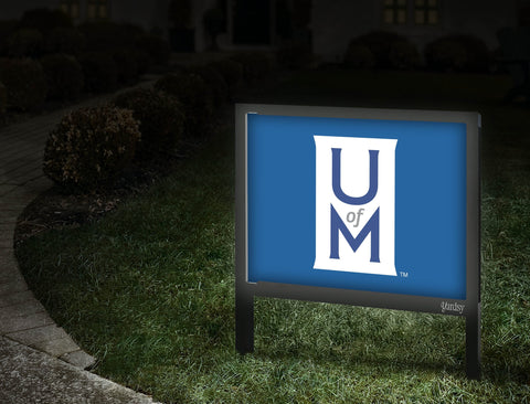 Memphis Um Blue Yard Sign V2 Walkway