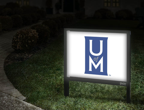 Memphis Um White Yard Sign V2 Walkway