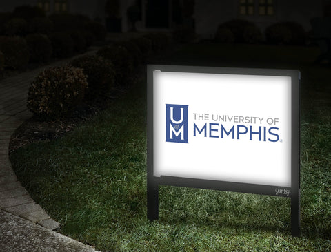 University of Memphis UM White Yardsy Sign