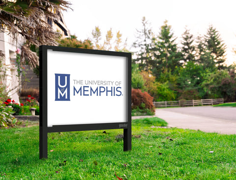 University of Memphis UM White Yardsy Sign