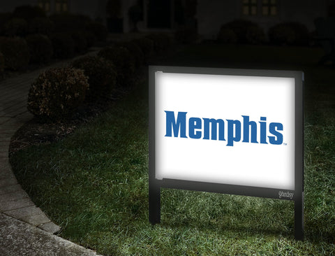 Memphis White Yard Sign V2 Walkway