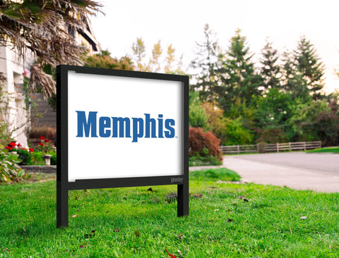 Memphis White Yard Sign V2 Yard